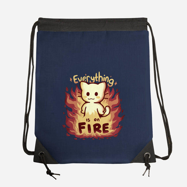 Everything Is On Fire-none drawstring bag-TechraNova