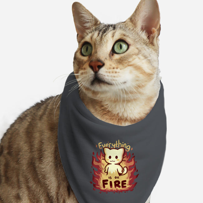 Everything Is On Fire-cat bandana pet collar-TechraNova