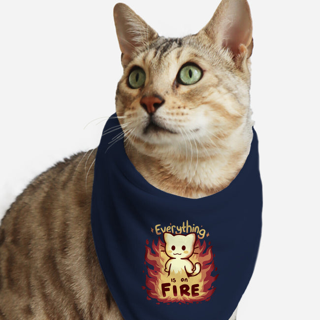 Everything Is On Fire-cat bandana pet collar-TechraNova