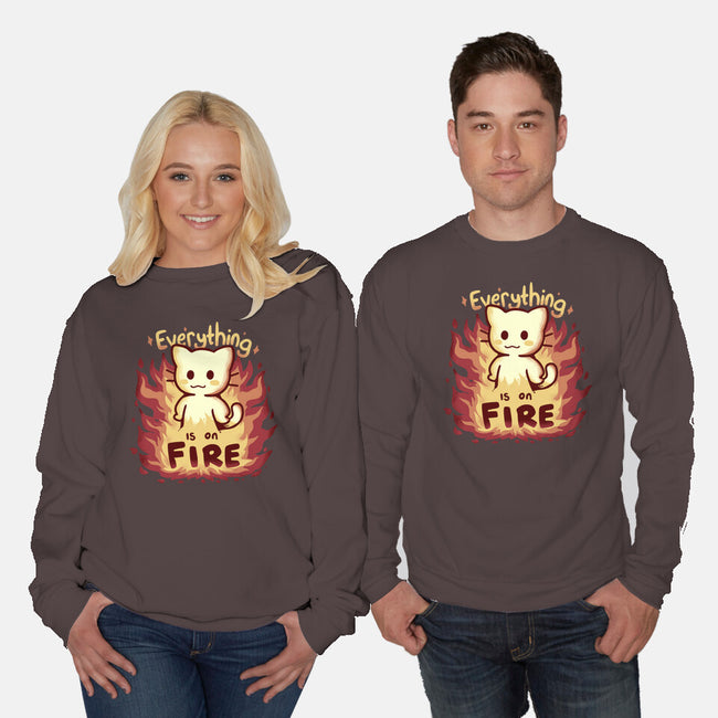 Everything Is On Fire-unisex crew neck sweatshirt-TechraNova