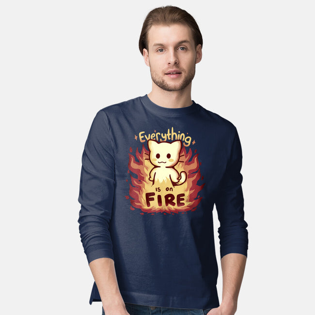 Everything Is On Fire-mens long sleeved tee-TechraNova