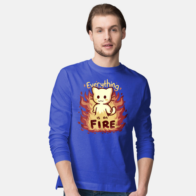 Everything Is On Fire-mens long sleeved tee-TechraNova
