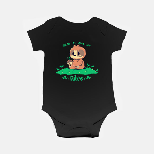 Grow At Your Own Pace-baby basic onesie-TechraNova