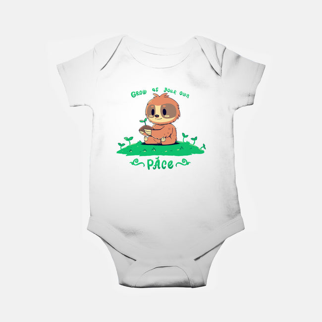 Grow At Your Own Pace-baby basic onesie-TechraNova