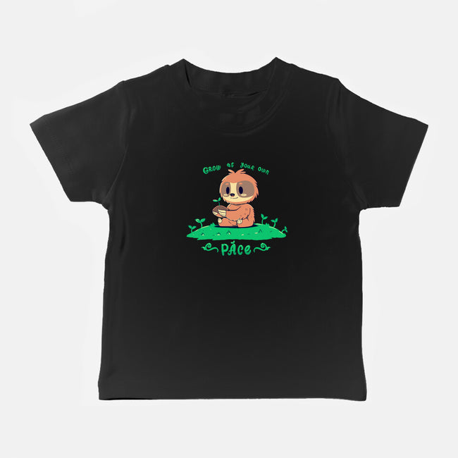 Grow At Your Own Pace-baby basic tee-TechraNova