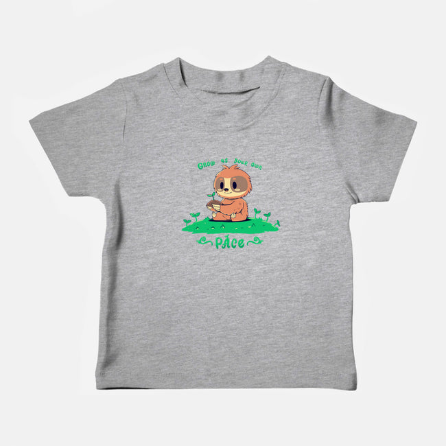 Grow At Your Own Pace-baby basic tee-TechraNova