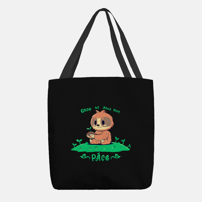 Grow At Your Own Pace-none basic tote bag-TechraNova