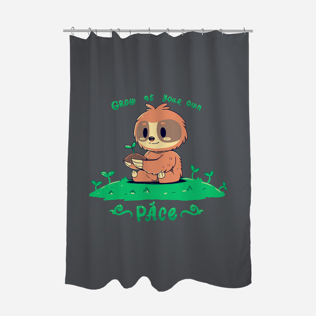 Grow At Your Own Pace-none polyester shower curtain-TechraNova