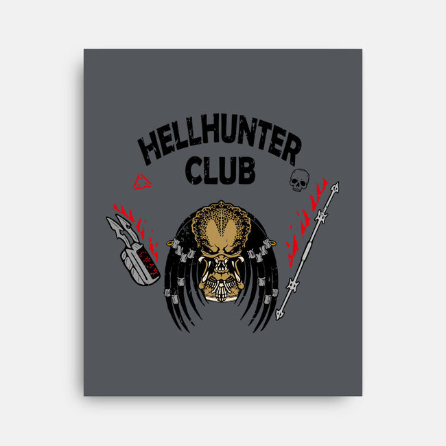 Hellhunter Club-none stretched canvas-Melonseta