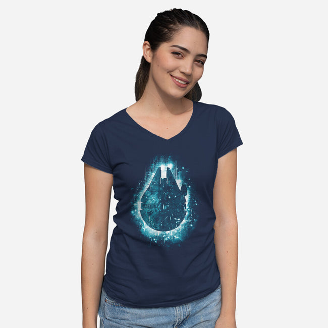 Hyperdriving-womens v-neck tee-kharmazero