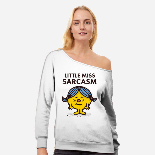 Little Miss Sarcasm-womens off shoulder sweatshirt-kg07