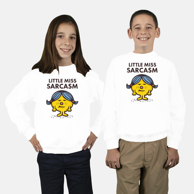 Little Miss Sarcasm-youth crew neck sweatshirt-kg07