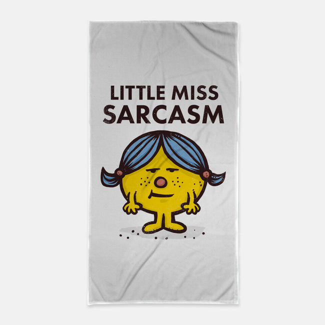 Little Miss Sarcasm-none beach towel-kg07
