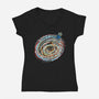 Lost Between Time And Space-womens v-neck tee-kharmazero