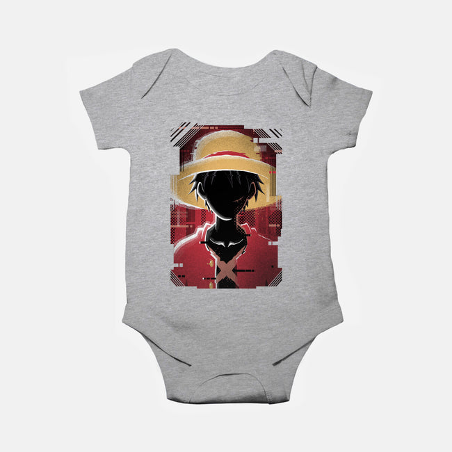 Luffy Glitch-baby basic onesie-danielmorris1993