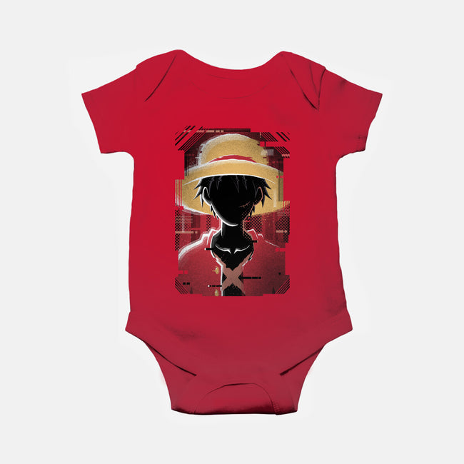 Luffy Glitch-baby basic onesie-danielmorris1993