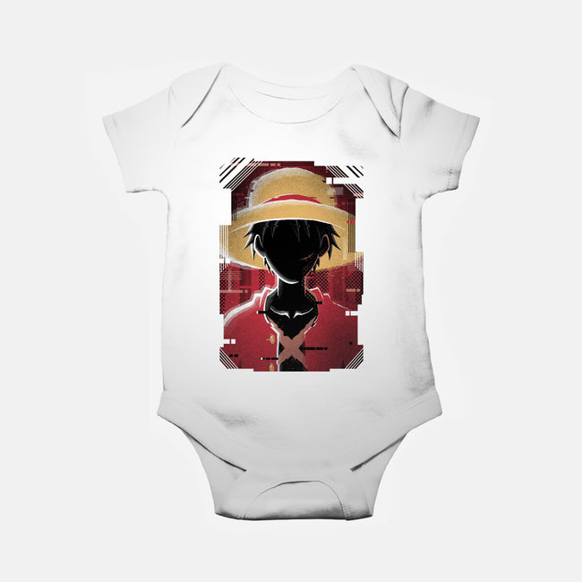 Luffy Glitch-baby basic onesie-danielmorris1993