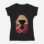 Luffy Glitch-womens v-neck tee-danielmorris1993