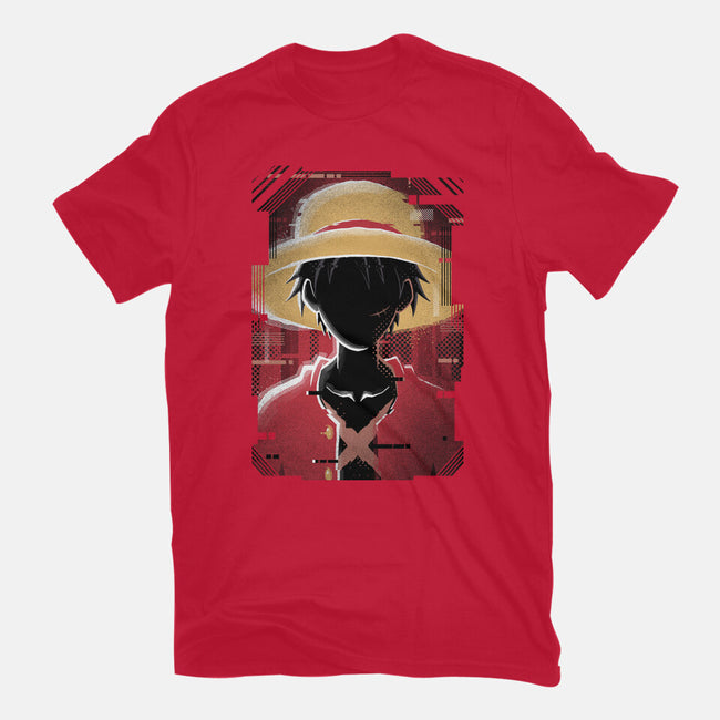 Luffy Glitch-womens basic tee-danielmorris1993