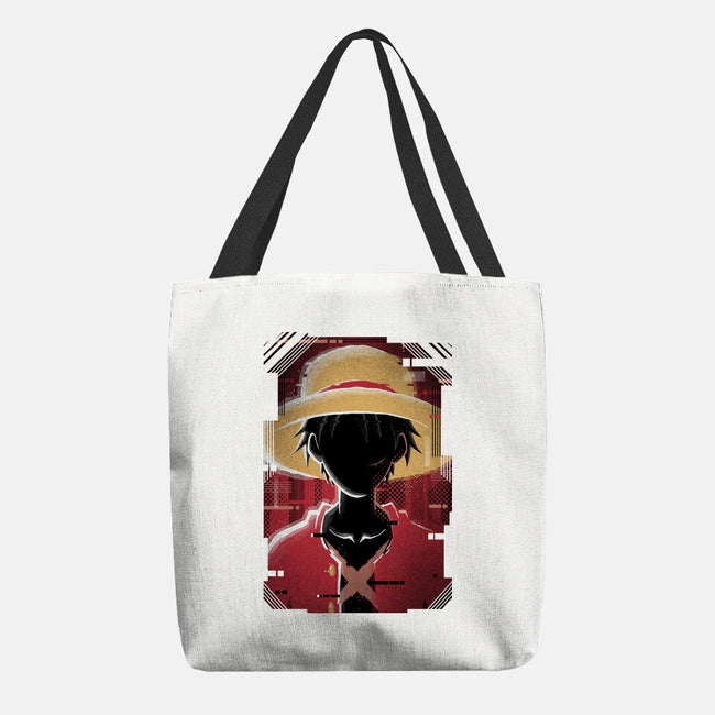 Luffy Glitch-none basic tote bag-danielmorris1993