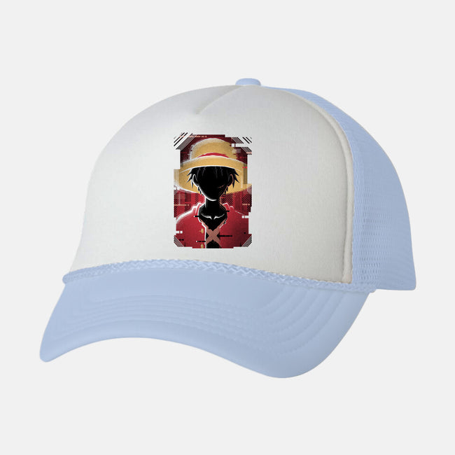 Luffy Glitch-unisex trucker hat-danielmorris1993