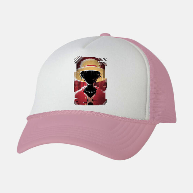 Luffy Glitch-unisex trucker hat-danielmorris1993