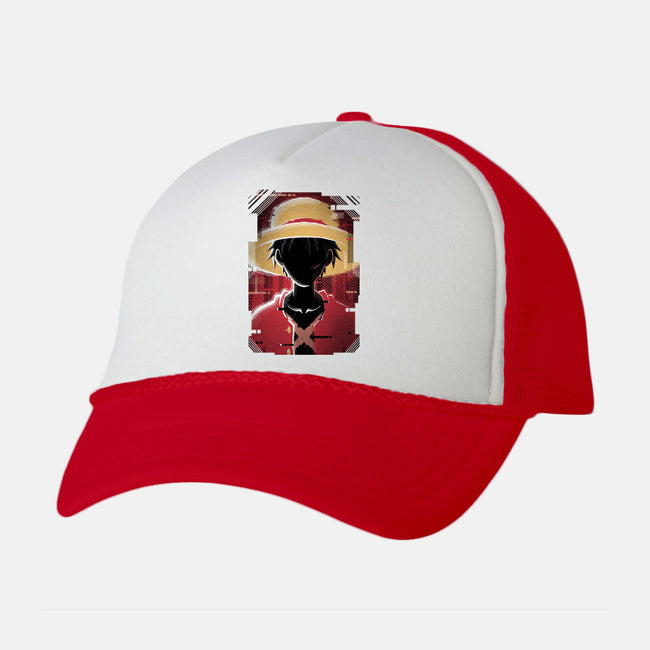 Luffy Glitch-unisex trucker hat-danielmorris1993