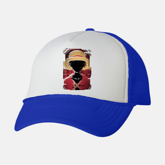 Luffy Glitch-unisex trucker hat-danielmorris1993