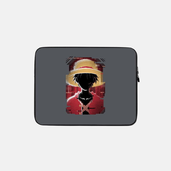 Luffy Glitch-none zippered laptop sleeve-danielmorris1993