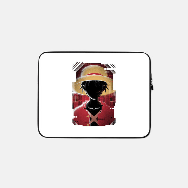 Luffy Glitch-none zippered laptop sleeve-danielmorris1993