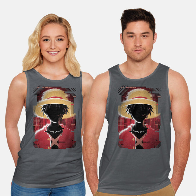 Luffy Glitch-unisex basic tank-danielmorris1993