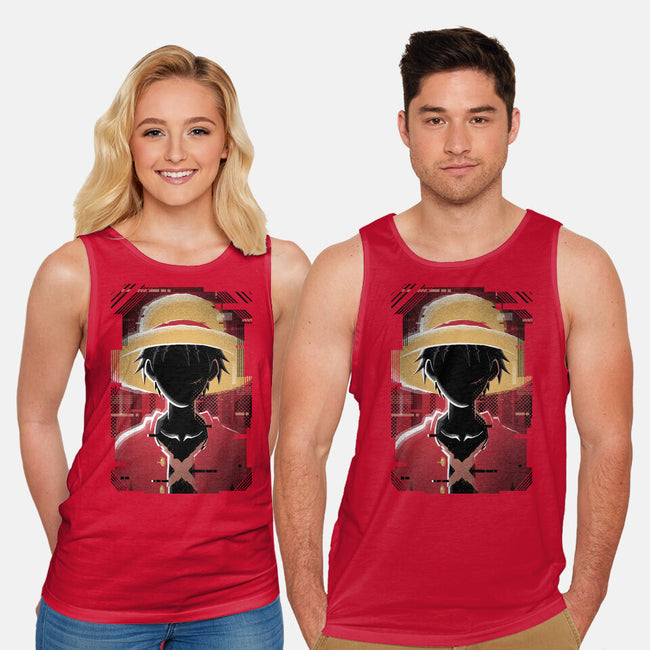 Luffy Glitch-unisex basic tank-danielmorris1993