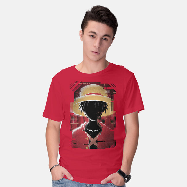 Luffy Glitch-mens basic tee-danielmorris1993