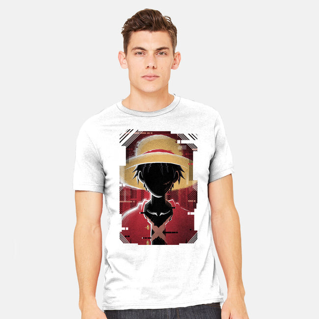 Luffy Glitch-mens heavyweight tee-danielmorris1993