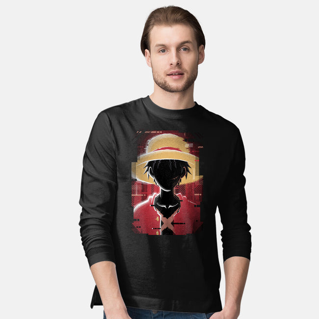 Luffy Glitch-mens long sleeved tee-danielmorris1993