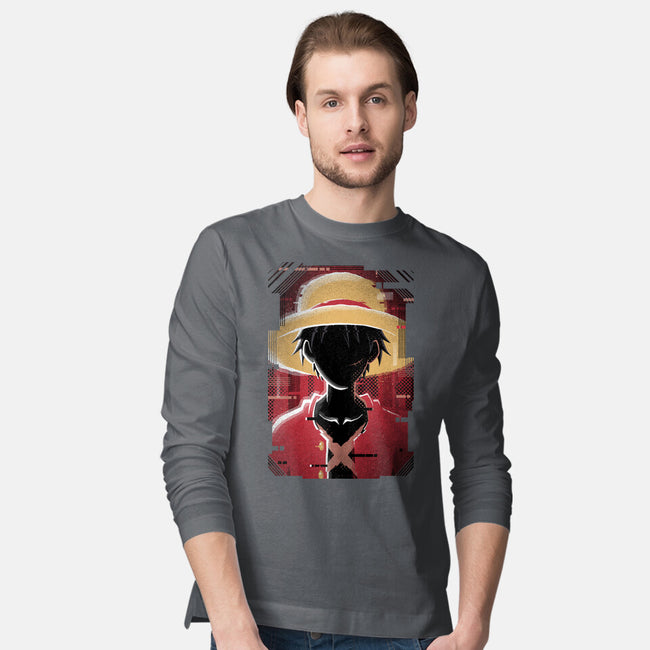 Luffy Glitch-mens long sleeved tee-danielmorris1993