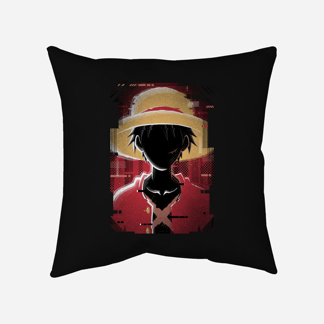 Luffy Glitch-none removable cover w insert throw pillow-danielmorris1993