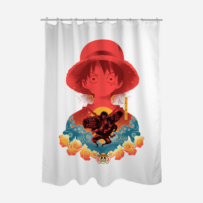 Monkey Pirate-none polyester shower curtain-hypertwenty