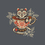 Neko Cat Coffee Tea-none removable cover w insert throw pillow-tobefonseca