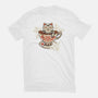 Neko Cat Coffee Tea-mens heavyweight tee-tobefonseca