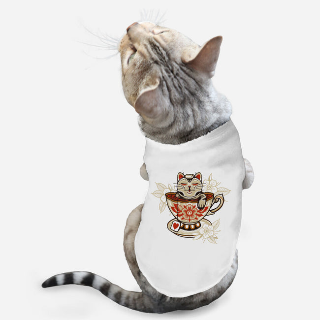 Neko Cat Coffee Tea-cat basic pet tank-tobefonseca