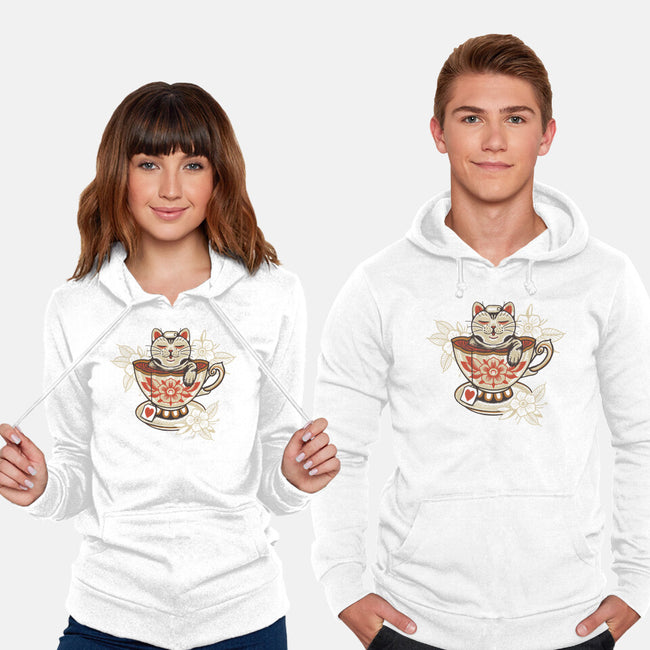 Neko Cat Coffee Tea-unisex pullover sweatshirt-tobefonseca