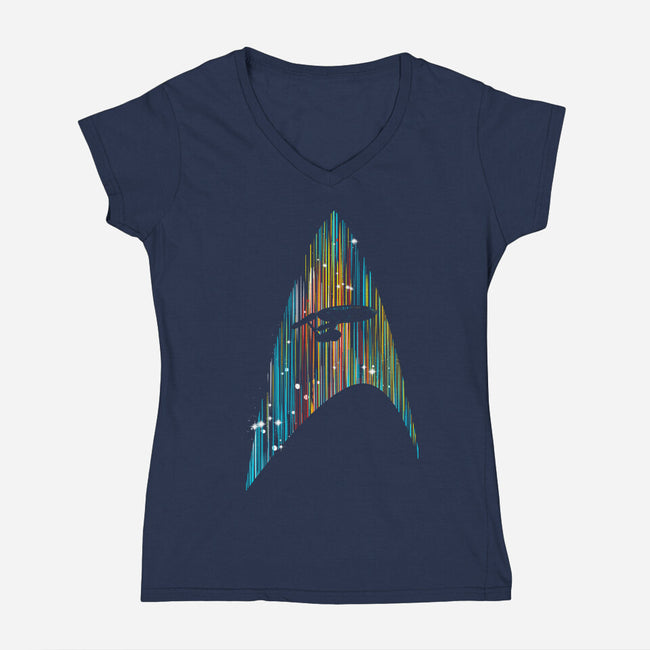 Neon Boldly V2-womens v-neck tee-kharmazero