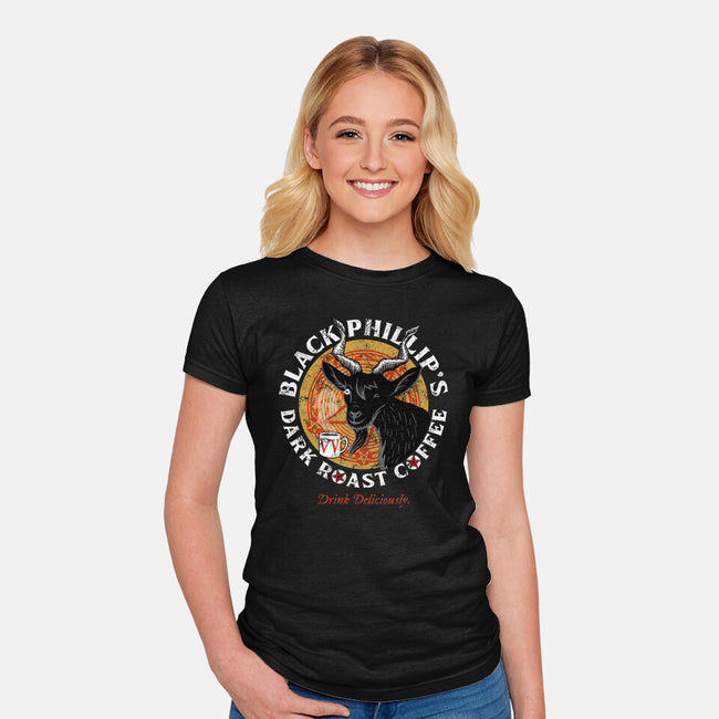 Phillip's Dark Roast-womens fitted tee-goodidearyan