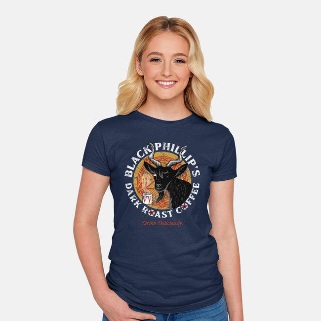 Phillip's Dark Roast-womens fitted tee-goodidearyan