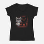 Cute and Evil-womens v-neck tee-FunkVampire