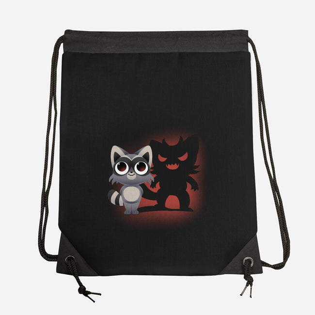 Cute and Evil-none drawstring bag-FunkVampire