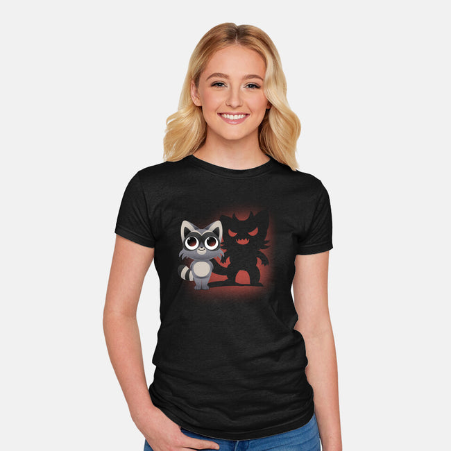 Cute and Evil-womens fitted tee-FunkVampire