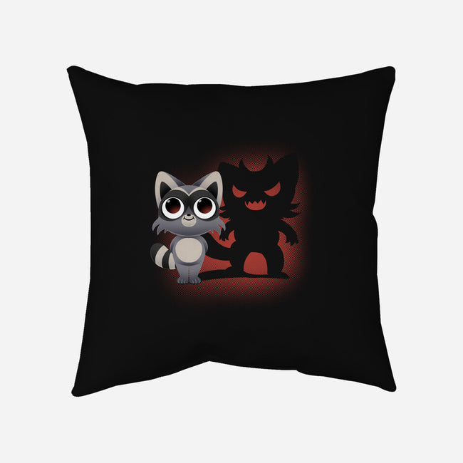 Cute and Evil-none removable cover w insert throw pillow-FunkVampire
