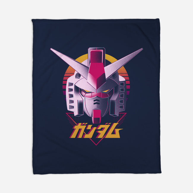 Retro Gundam-none fleece blanket-ddjvigo